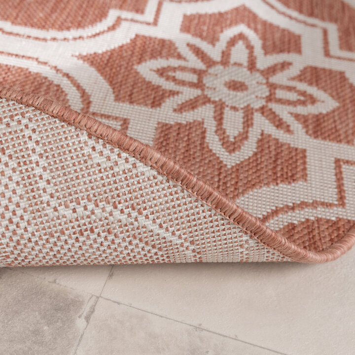 Rond buitenkleed - Rio Flower Roze - 5