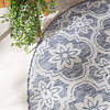 Rond buitenkleed - Rio Flower Blauw - thumbnail 1