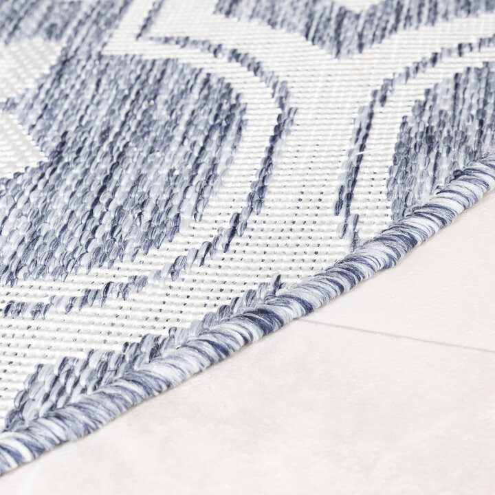 Rond buitenkleed - Rio Flower Blauw - 4