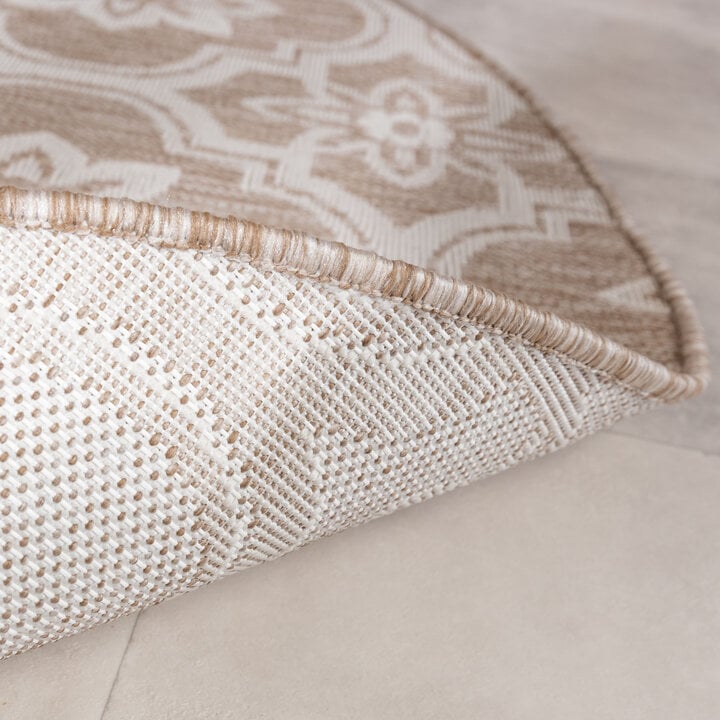 Rond buitenkleed - Rio Flower Beige - 5