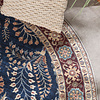 Rond vintage buitenkleed - Santo Flora Blauw  - thumbnail 2