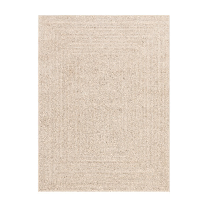 Scandinavisch vloerkleed - Lova Frames Beige  - 1