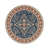 Rond vintage buitenkleed - Santo Flora Blauw  - thumbnail 1