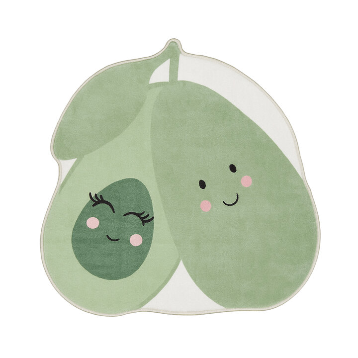 Wasbaar kindervloerkleed - Berry Avocado Groen - 1
