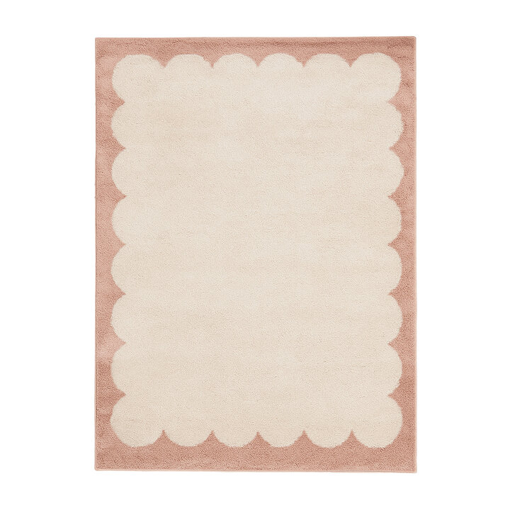 Wasbaar vloerkleed - Myrre Roze/Wit  - 1