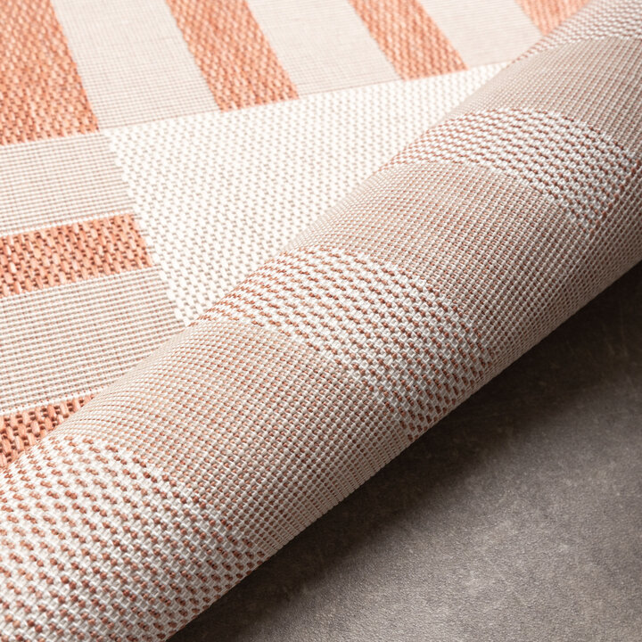 Geometrisch buitenkleed - Faro Tiles Roze  - 5