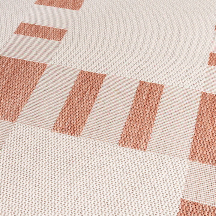 Geometrisch buitenkleed - Faro Tiles Roze  - 2