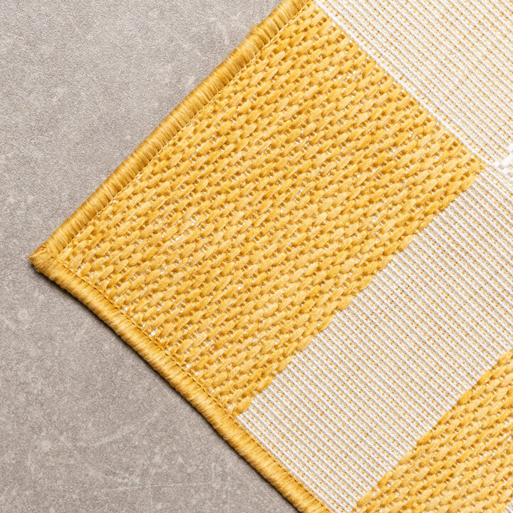 Geometrisch buitenkleed - Faro Tiles Geel  - 3