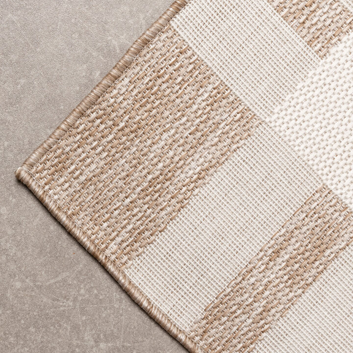 Geometrisch buitenkleed - Faro Tiles Beige  - 3