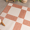 Geometrisch buitenkleed - Faro Blocks Roze  - thumbnail 1
