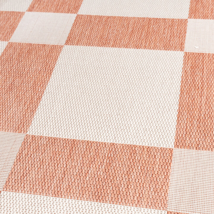 Geometrisch buitenkleed - Faro Blocks Roze  - 2