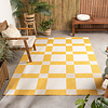 Geometrisch buitenkleed - Faro Blocks Geel  - thumbnail