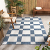 Geometrisch buitenkleed - Faro Blocks Blauw  - thumbnail