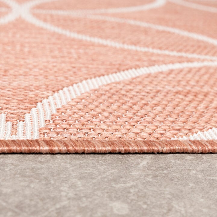 Geometrisch buitenkleed - Faro Ripple Roze  - 4