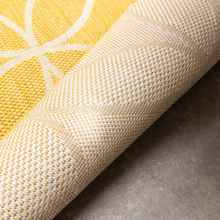 Geometrisch buitenkleed - Faro Ripple Geel  - 5