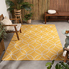 Geometrisch buitenkleed - Faro Ripple Geel  - thumbnail