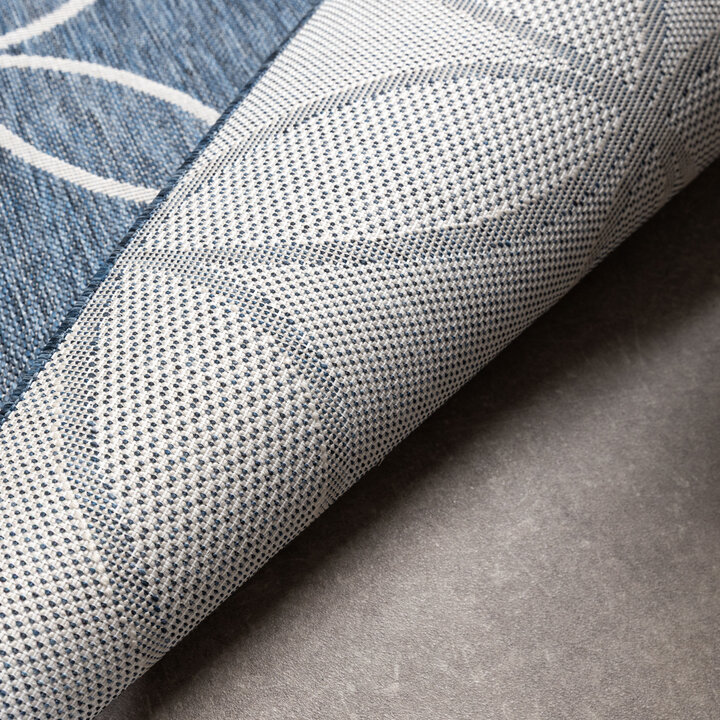 Geometrisch buitenkleed - Faro Ripple Blauw  - 5