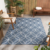 Geometrisch buitenkleed - Faro Ripple Blauw  - thumbnail