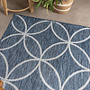 Geometrisch buitenkleed - Faro Ripple Blauw  - thumbnail 1