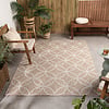 Geometrisch buitenkleed - Faro Ripple Beige - thumbnail
