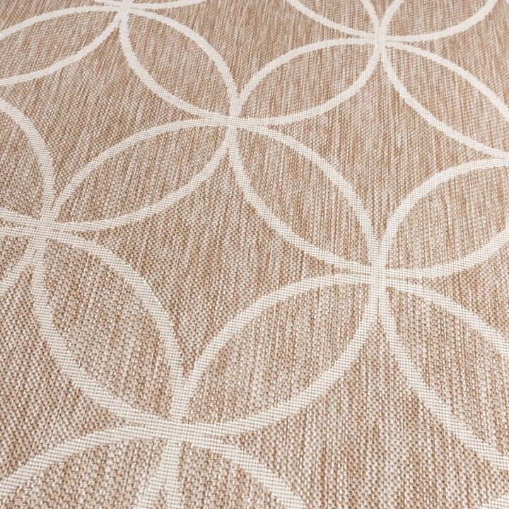 Geometrisch buitenkleed - Faro Ripple Beige - 2