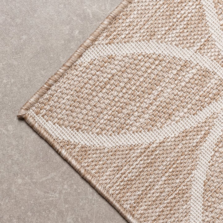 Geometrisch buitenkleed - Faro Ripple Beige - 3