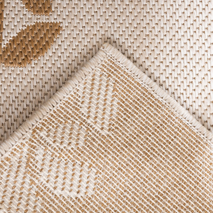 Jute buitenkleed - Como Flower Creme/Beige  - 6