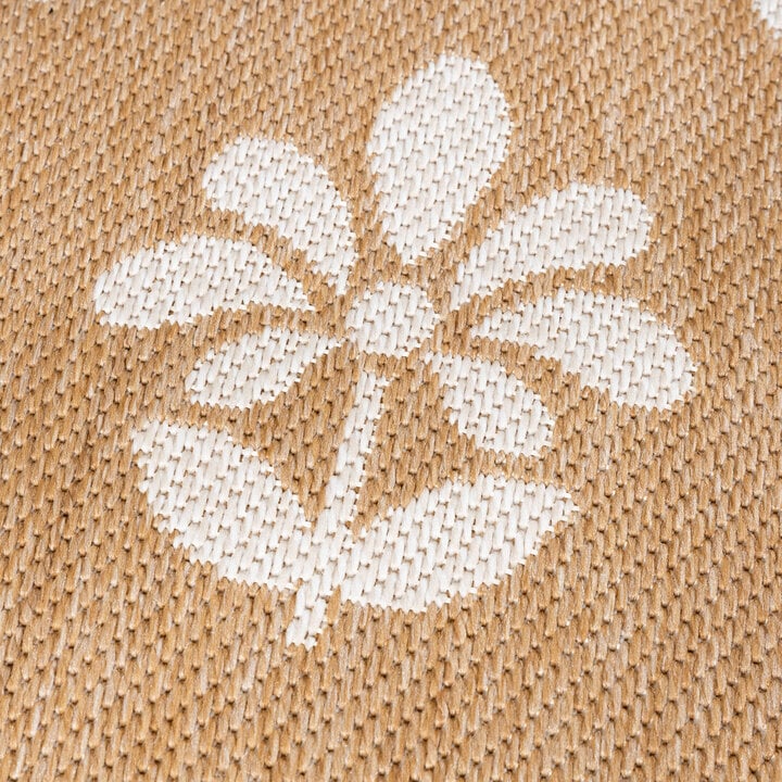 Jute buitenkleed - Como Flower Beige/Creme  - 3