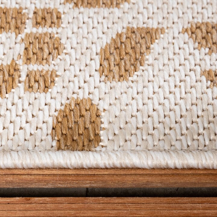 Jute buitenkleed - Como Floral Creme/Beige - 5