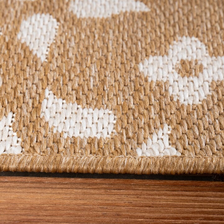 Jute buitenkleed - Como Floral Beige/Creme  - 5
