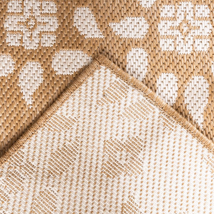 Jute buitenkleed - Como Floral Beige/Creme  - 6