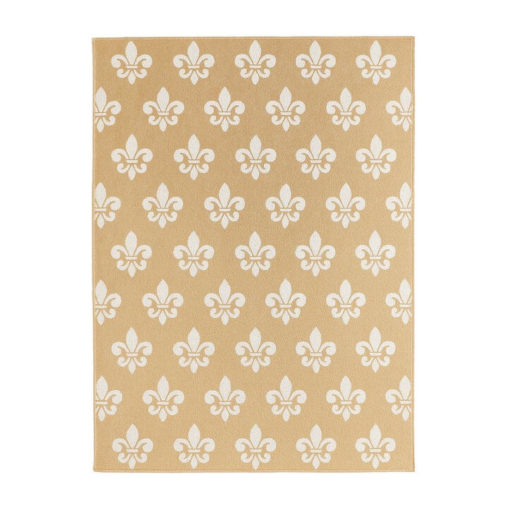 Jute buitenkleed - Como Flower Beige/Creme  - 1