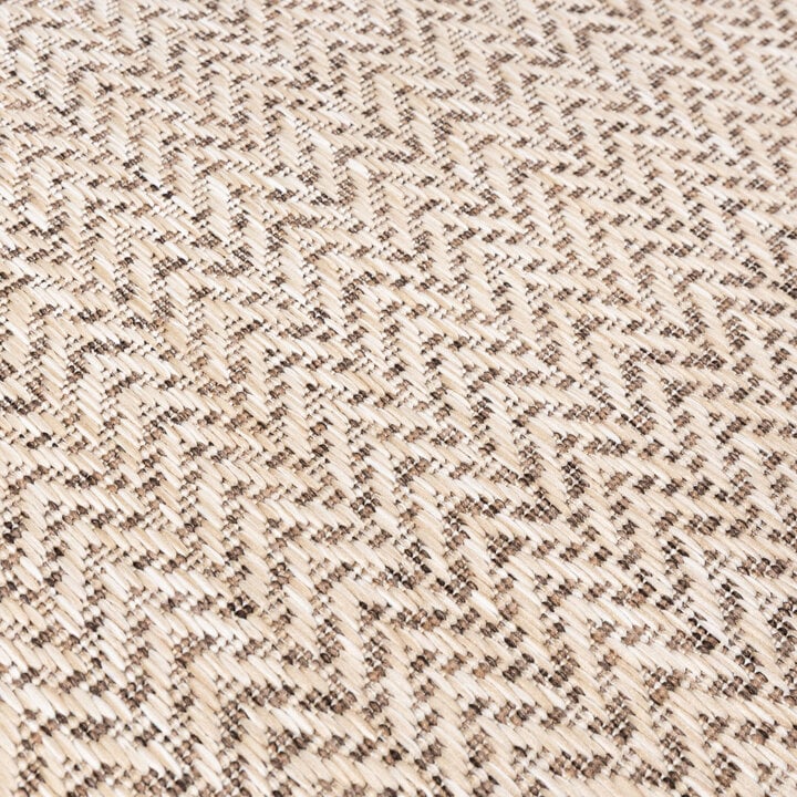 Jute buitenkleed - Nusa Lines Bruin  - 2