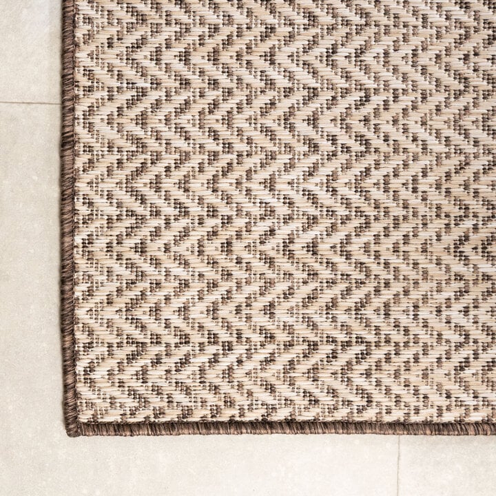 Jute buitenkleed - Nusa Lines Bruin  - 3