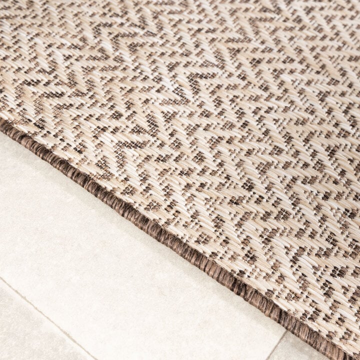 Jute buitenkleed - Nusa Lines Bruin  - 4