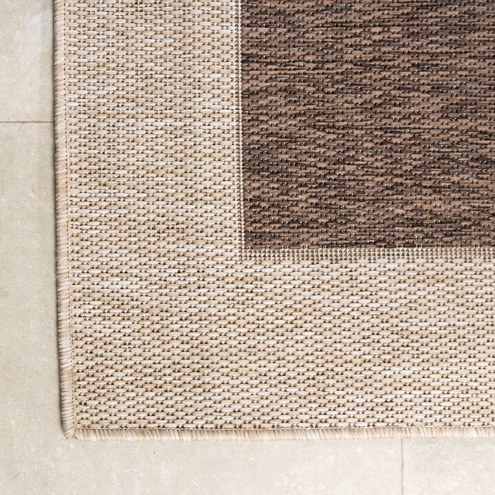 Jute buitenkleed - Nusa Border Bruin/Beige - 3