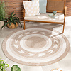 Rond jute buitenkleed - Nusa Orbit Beige/Creme - thumbnail
