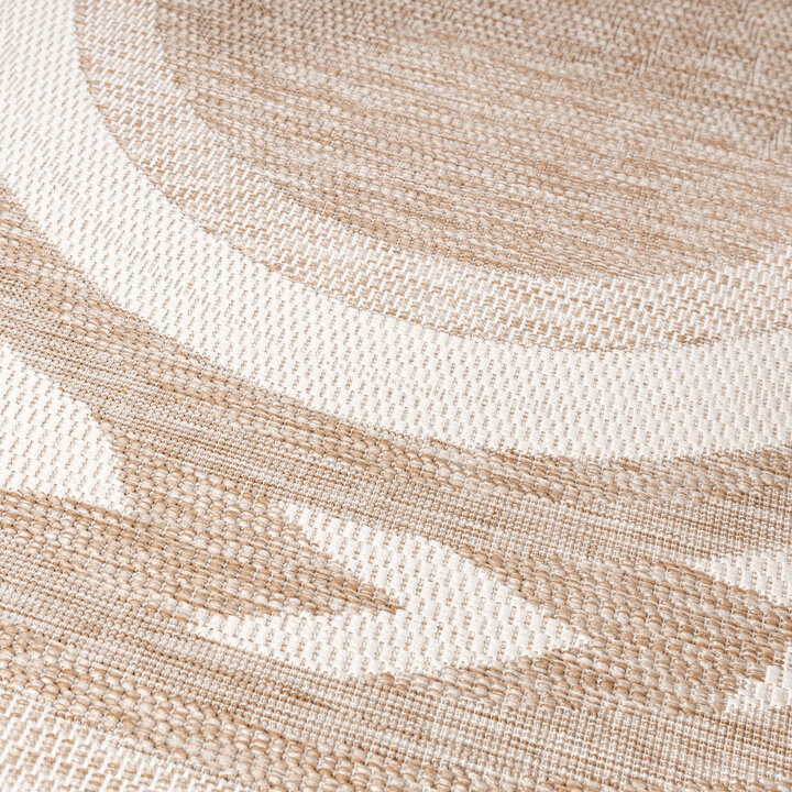 Rond jute buitenkleed - Nusa Orbit Beige/Creme - 2