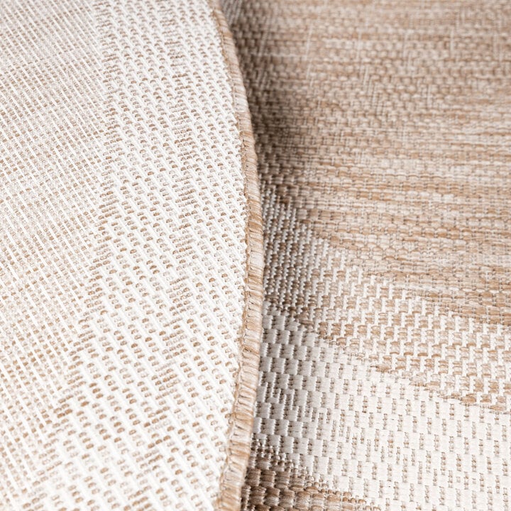 Rond jute buitenkleed - Nusa Orbit Beige/Creme - 5