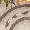 Rond jute buitenkleed - Nusa Orbit Bruin/Beige  - thumbnail 1