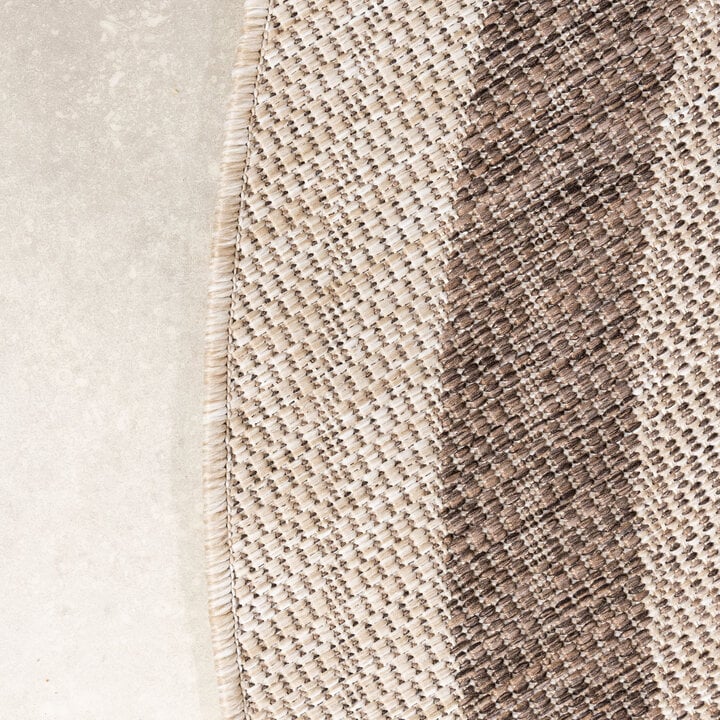 Rond jute buitenkleed - Nusa Orbit Bruin/Beige  - 3