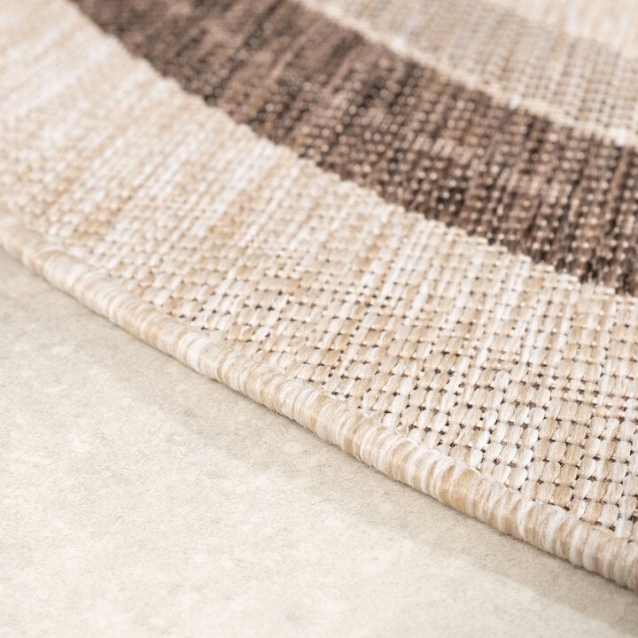 Rond jute buitenkleed - Nusa Orbit Bruin/Beige  - 4