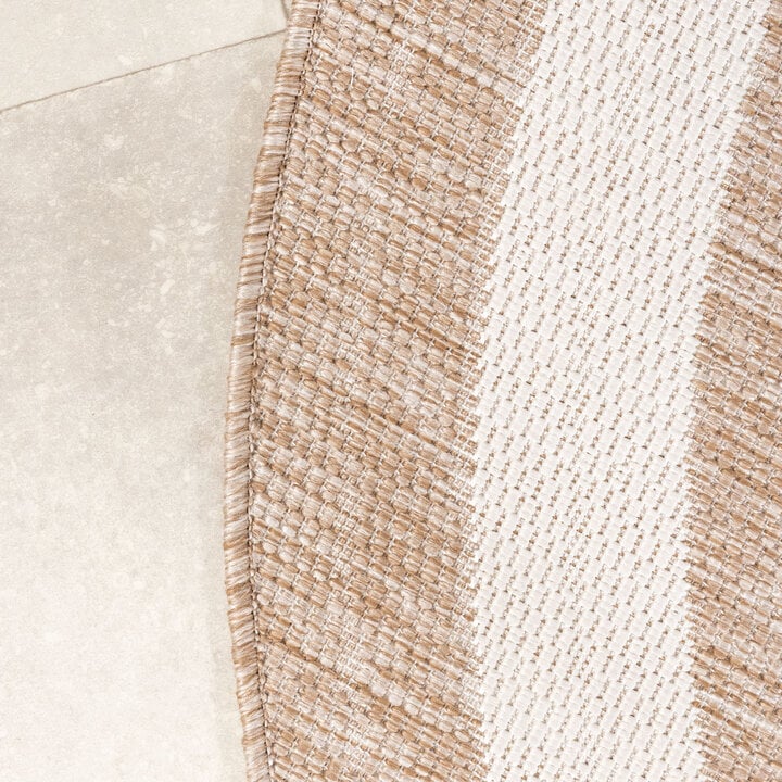 Rond jute buitenkleed - Nusa Sun Beige/Creme  - 3