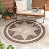 Rond jute buitenkleed - Nusa Sun Bruin/Beige  - thumbnail