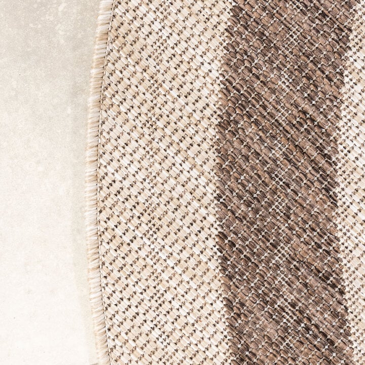 Rond jute buitenkleed - Nusa Sun Bruin/Beige  - 3
