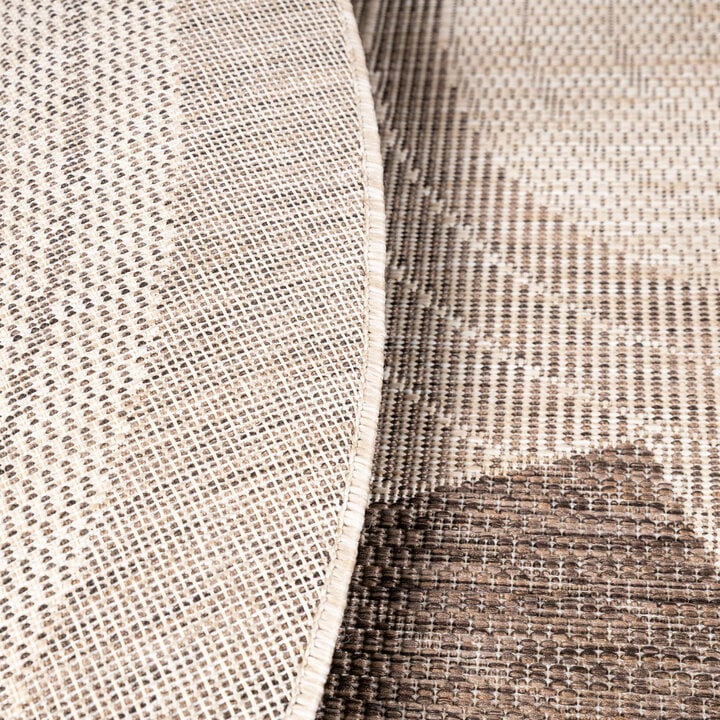 Rond jute buitenkleed - Nusa Sun Bruin/Beige  - 5