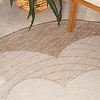 Rond jute buitenkleed - Nusa Flower Beige/Creme  - thumbnail 1