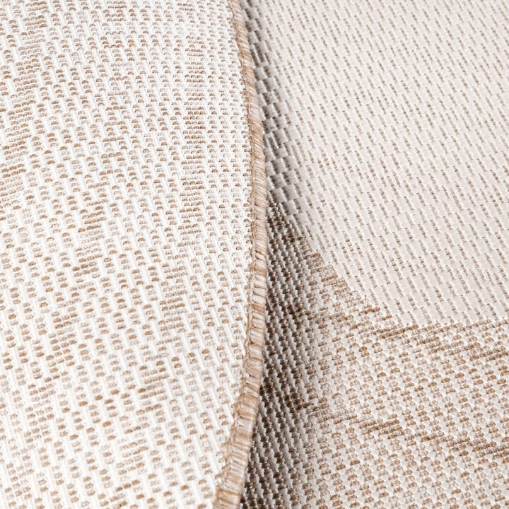 Rond jute buitenkleed - Nusa Flower Beige/Creme  - 5