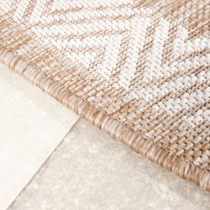 Rond jute buitenkleed - Nusa Medallion Beige/Creme  - 4
