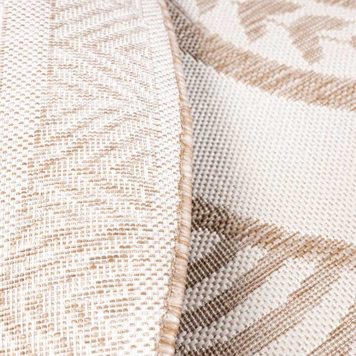 Rond jute buitenkleed - Nusa Medallion Beige/Creme  - 5